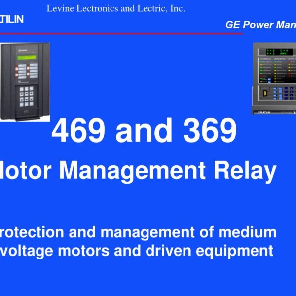 GENERAL ELECTRIC MULTILIN 369,469 Motor Management Relay